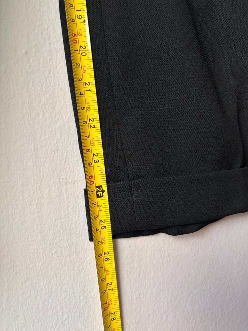 Vintage Lauren Ralph Lauren Petite 100% Worsted Wool Pleated Cuffed Pants Black - Picture 7 of 8